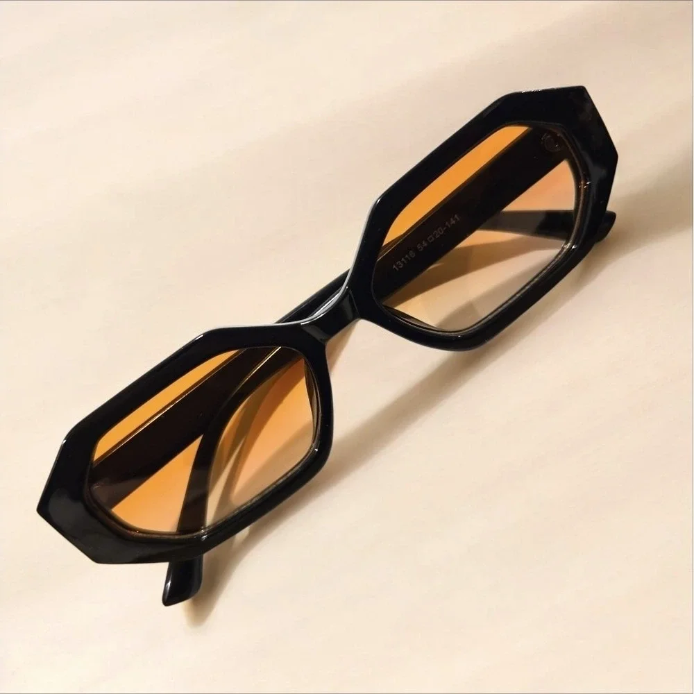 Geometric‎ Oval Frame Uv Protection Plastic Sunglasses